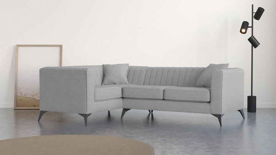 Home affaire Hoekbank MATTHEW L-vorm ideaal voor kleine ruimtes afmetingen B D H: 240 167 74 cm