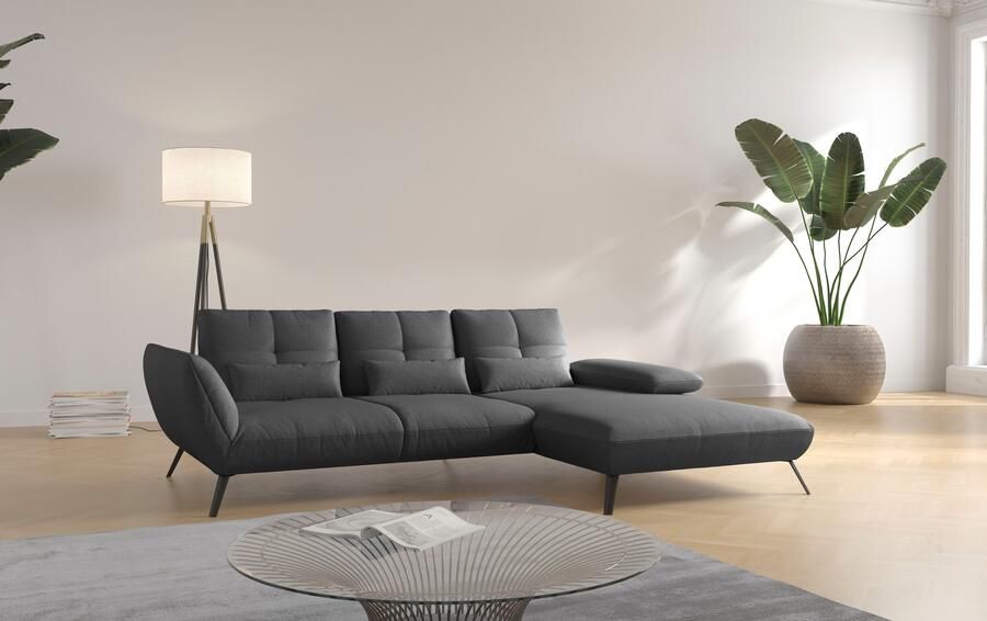 Places of Style Hoekbank Mikado L-vorm incl. zitdiepteverstelling en armleuningverstelling