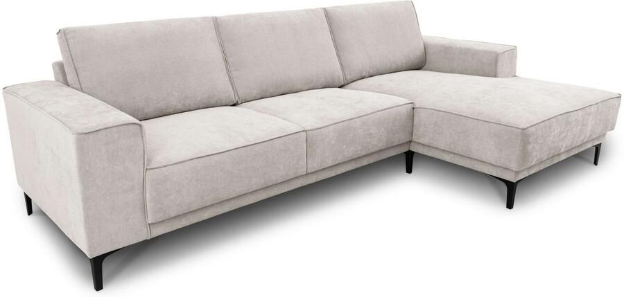 Places of Style Hoekbank Oland structuur platweefsel luxe microvezel bouclé - Foto 7