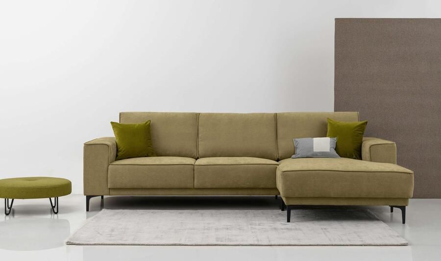 Places of Style Hoekbank Oland structuur platweefsel luxe microvezel bouclé - Foto 12