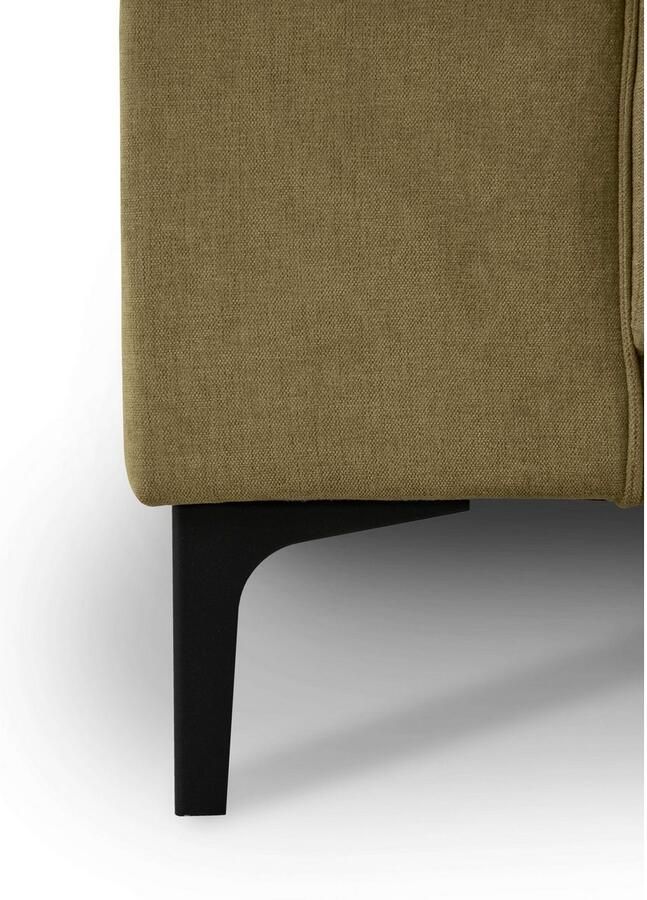 Places of Style Hoekbank Oland structuur platweefsel luxe microvezel bouclé