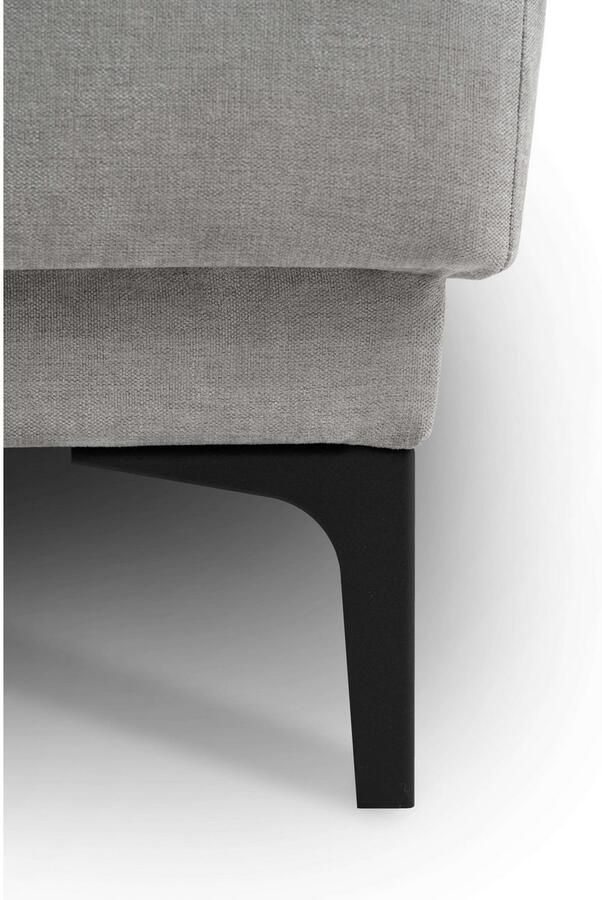 Places of Style Hoekbank Oland structuur platweefsel luxe microvezel bouclé L-vorm 289 cm golfondersteuning Scandinavisch ontwerp metalen poten - Foto 4