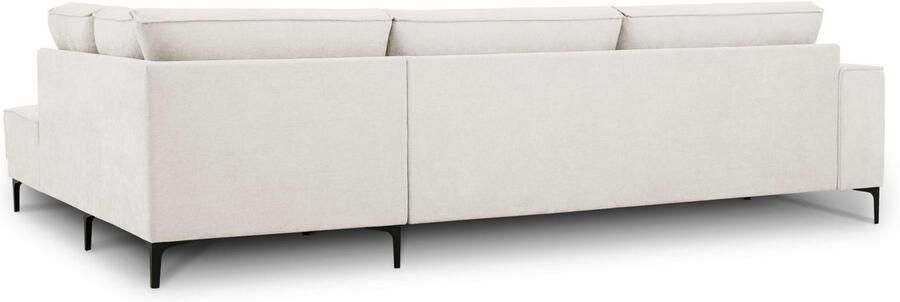 Places of Style Hoekbank Oland structuur platweefsel luxe microvezel bouclé L-vorm 289 cm golfondersteuning Scandinavisch ontwerp metalen poten - Foto 15