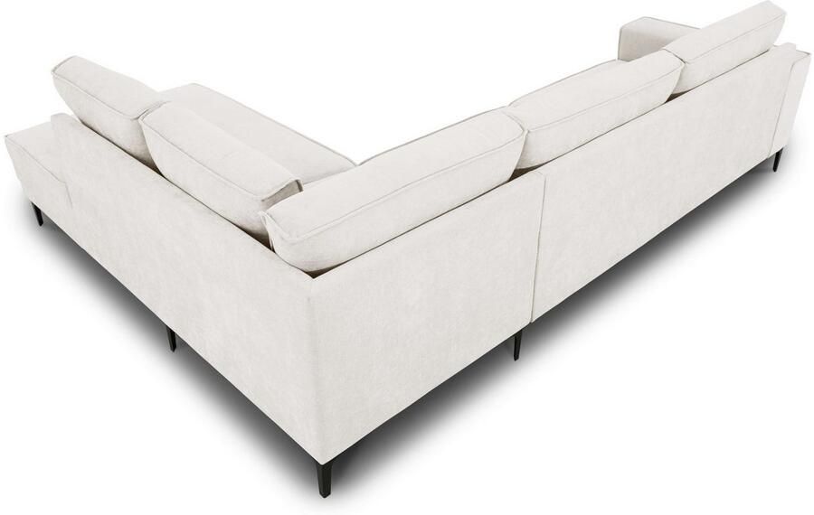 Places of Style Hoekbank Oland structuur platweefsel luxe microvezel bouclé L-vorm 289 cm golfondersteuning Scandinavisch ontwerp metalen poten - Foto 9