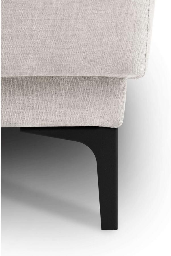 Places of Style Hoekbank Oland structuur platweefsel luxe microvezel bouclé L-vorm 289 cm golfondersteuning Scandinavisch ontwerp metalen poten - Foto 6