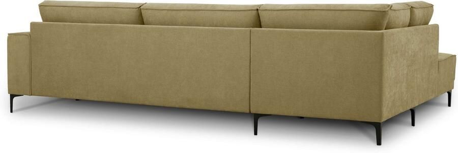 Places of Style Hoekbank Oland structuur platweefsel luxe microvezel bouclé L-vorm 289 cm golfondersteuning Scandinavisch ontwerp metalen poten - Foto 9