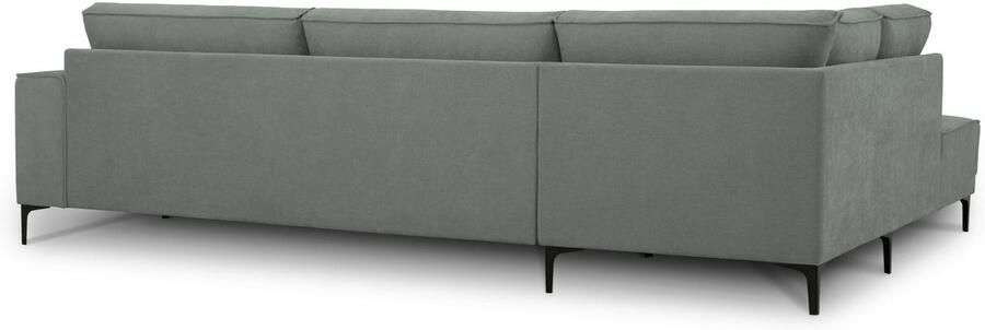 Places of Style Hoekbank Oland structuur platweefsel luxe microvezel bouclé L-vorm 289 cm golfondersteuning Scandinavisch ontwerp metalen poten - Foto 9