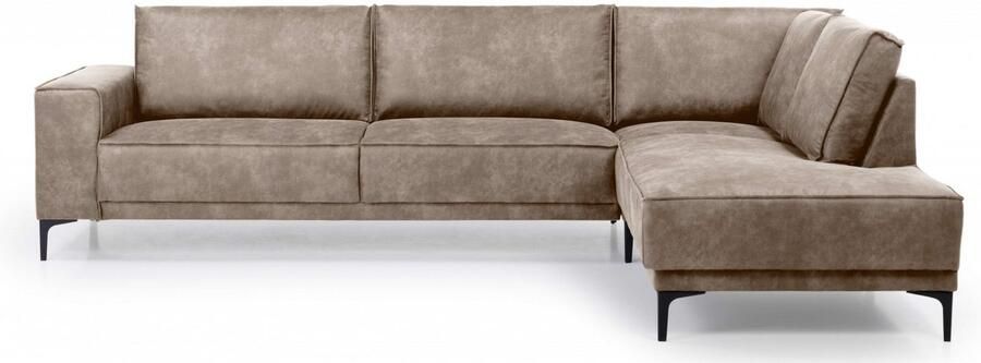 Places of Style Hoekbank Oland structuur platweefsel luxe microvezel bouclé L-vorm 289 cm golfondersteuning Scandinavisch ontwerp metalen poten - Foto 6