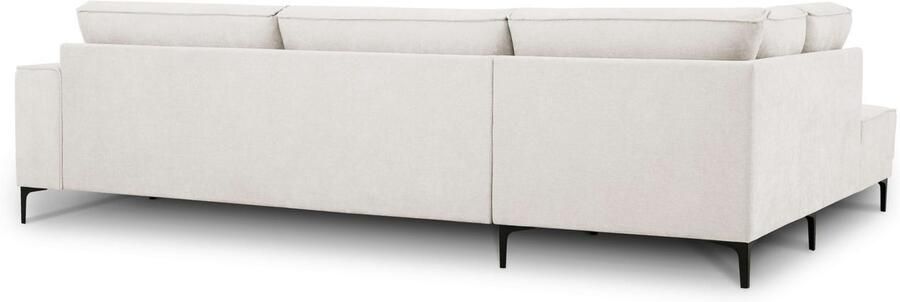 Places of Style Hoekbank Oland structuur platweefsel luxe microvezel bouclé L-vorm 289 cm golfondersteuning Scandinavisch ontwerp metalen poten - Foto 16