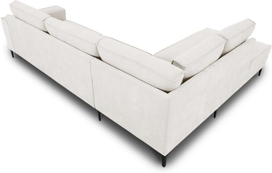 Places of Style Hoekbank Oland structuur platweefsel luxe microvezel bouclé L-vorm 289 cm golfondersteuning Scandinavisch ontwerp metalen poten - Foto 8