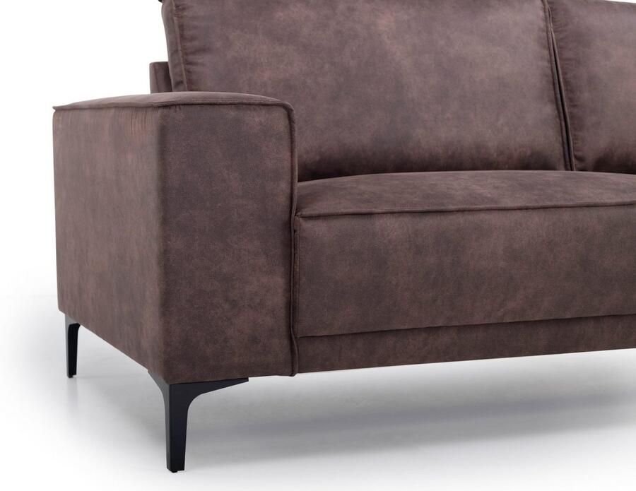 Places of Style 3-zitsbank 3-zits bank Oland structuur platweefsel luxe microvezel bouclé