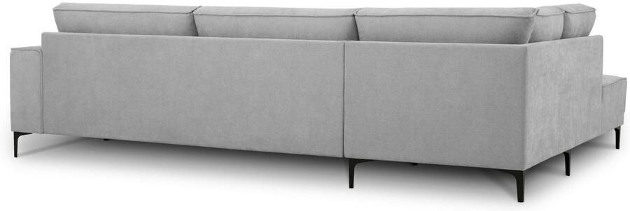 Places of Style Hoekbank Oland structuur platweefsel luxe microvezel bouclé L-vorm 289 cm golfondersteuning Scandinavisch ontwerp metalen poten - Foto 9