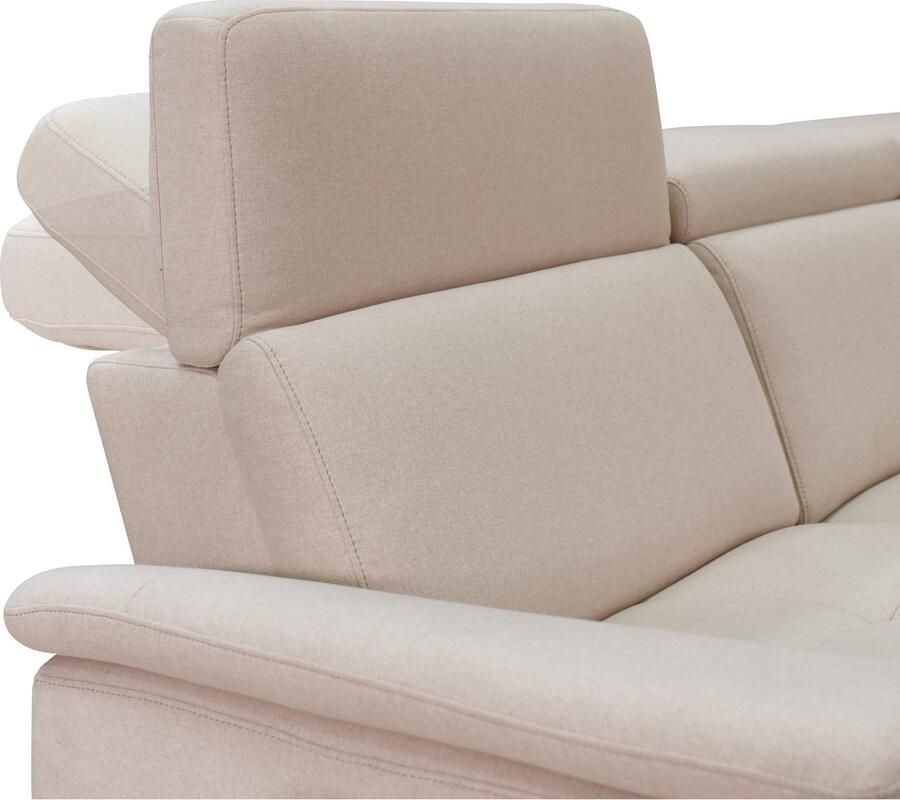 Home affaire 3-zitsbank Pareli 229 cm handmatige en elektrische relaxfunctie in 2 zits USB verstelbare hoofdsteun LED-verlichting in echt leer kunstleer geweven stof - Foto 3