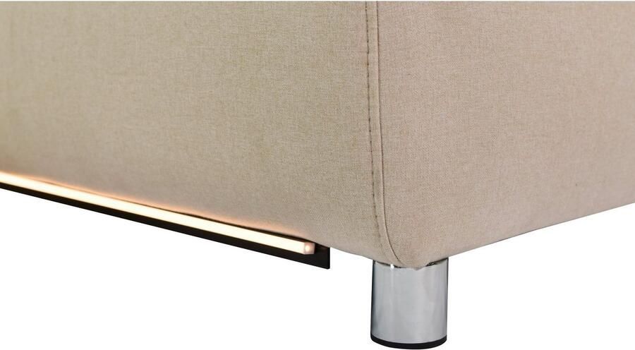 Home affaire 3-zitsbank Pareli 229 cm handmatige en elektrische relaxfunctie in 2 zits USB verstelbare hoofdsteun LED-verlichting in echt leer kunstleer geweven stof - Foto 5