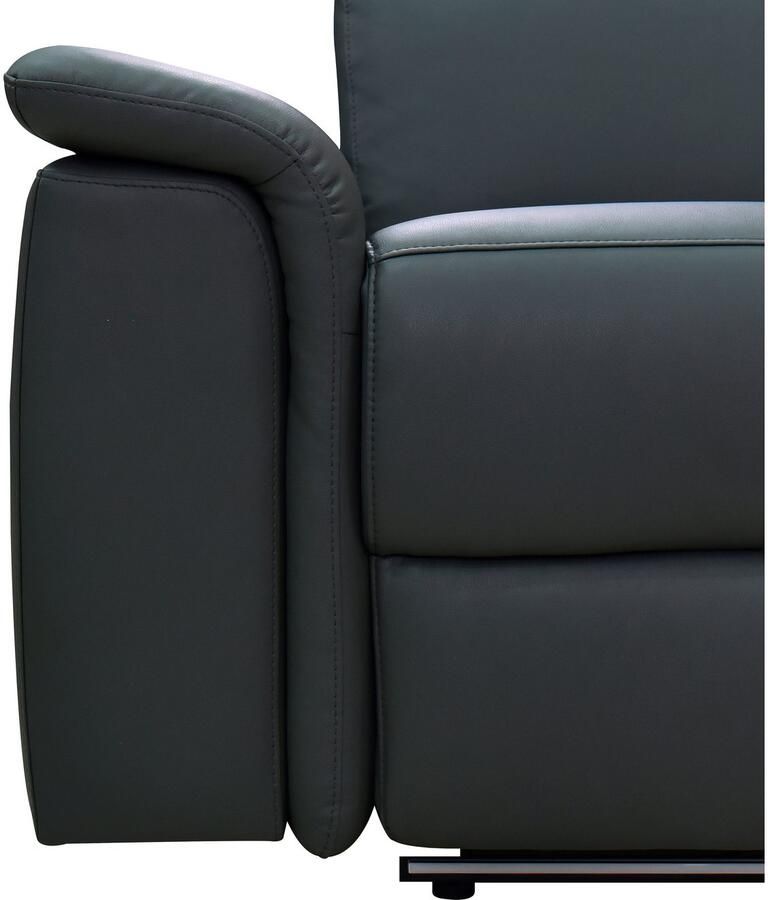 Places of Style 3-zitsbank Pareli 229 cm handmatige en elektrische relaxfunctie in 2 zits USB verstelbare hoofdsteun LED-verlichting in echt leer kunstleer geweven stof