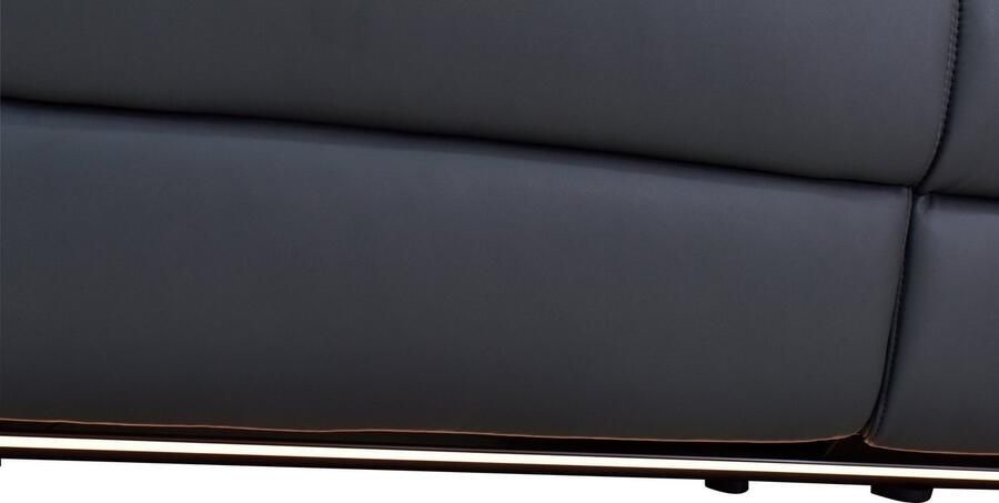 Home affaire 3-zitsbank Pareli 229 cm handmatige en elektrische relaxfunctie in 2 zits USB verstelbare hoofdsteun LED-verlichting in echt leer kunstleer geweven stof - Foto 7