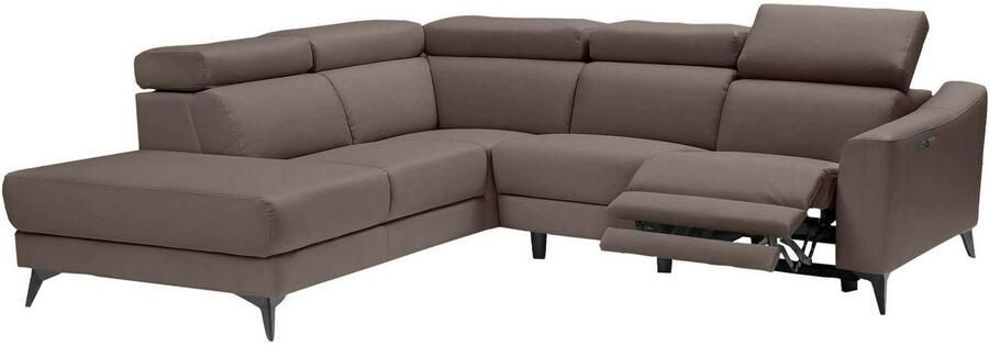 Places of Style Hoekbank Valerio met 1 elektrische relaxfunctie en usb-aansluiting - Foto 6