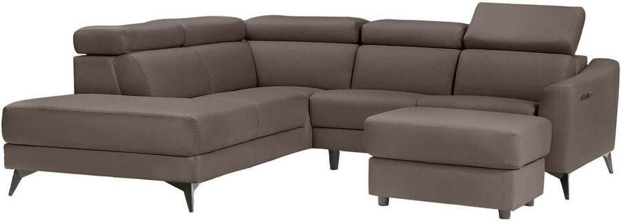 Places of Style Hoekbank Valerio met 1 elektrische relaxfunctie en usb-aansluiting - Foto 5