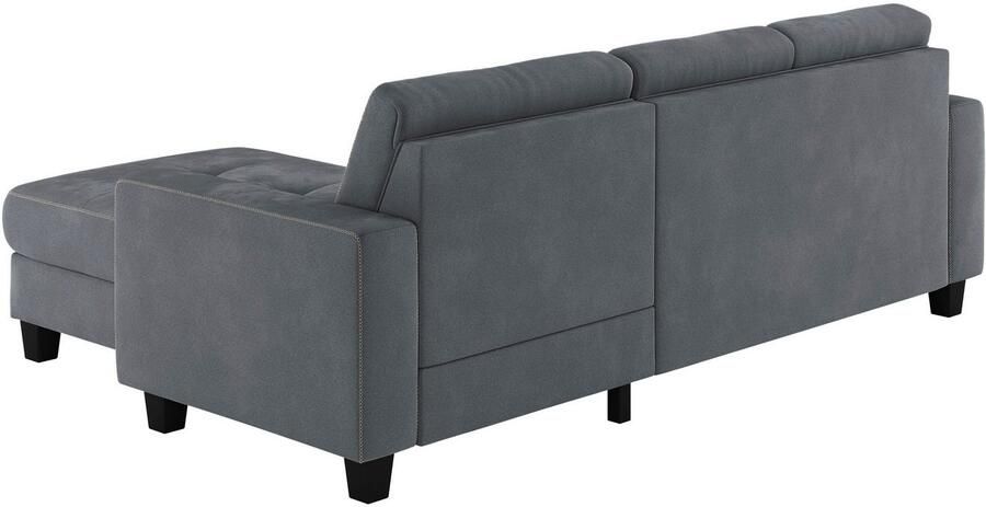 Places of Style Hoekbank Varese Kruisnaad in beige - Foto 2