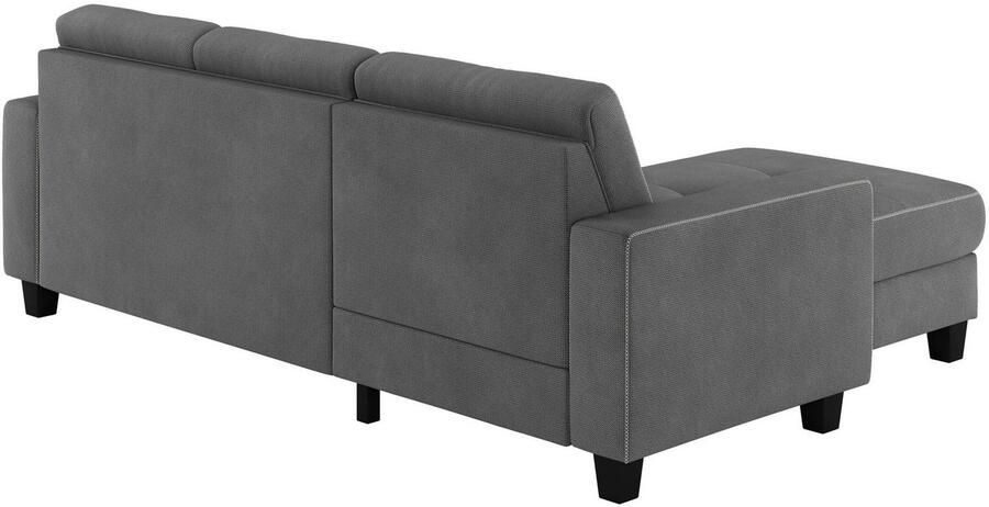 Places of Style Hoekbank Varese Kruisnaad in beige - Foto 2