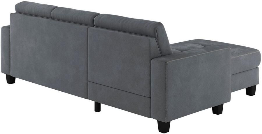 Places of Style Hoekbank Varese Kruisnaad in beige - Foto 2