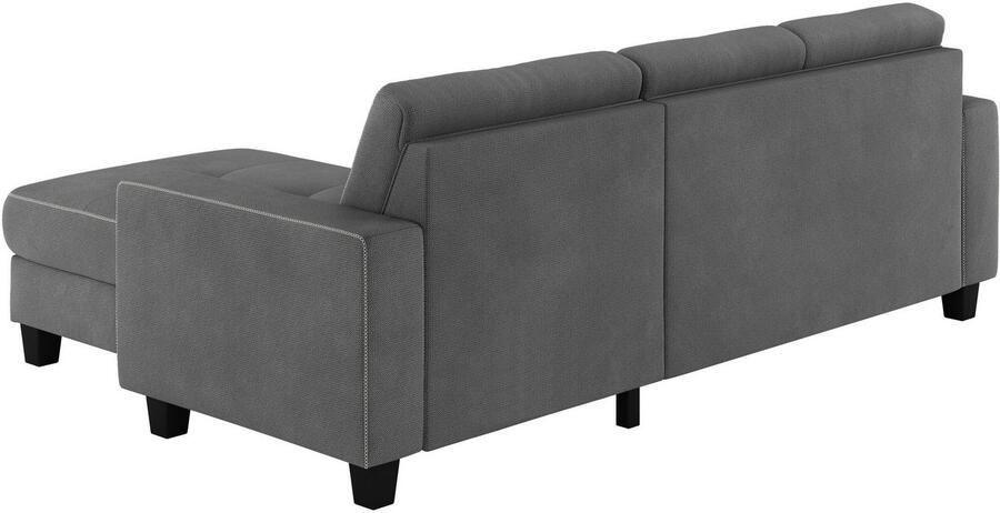 Places of Style Hoekbank Varese Kruisnaad in beige - Foto 2