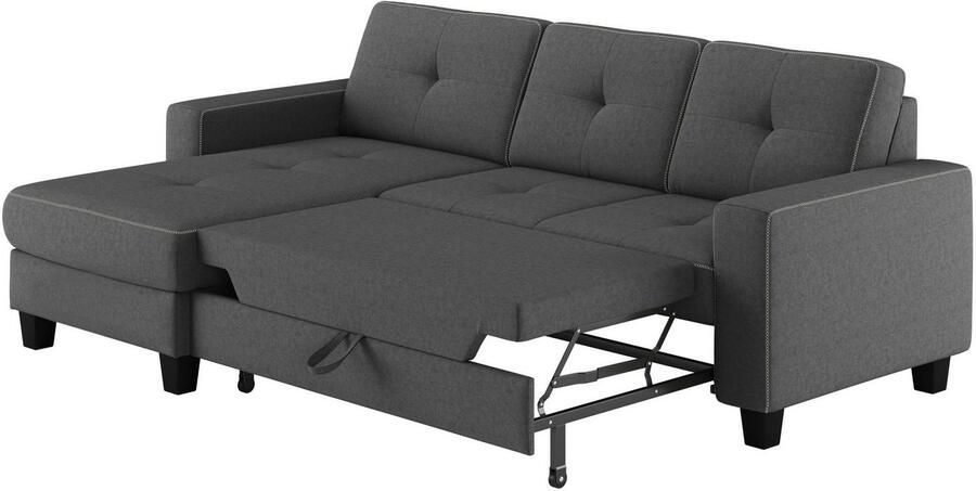 Places of Style Hoekbank Varese Kruisnaad in beige - Foto 3