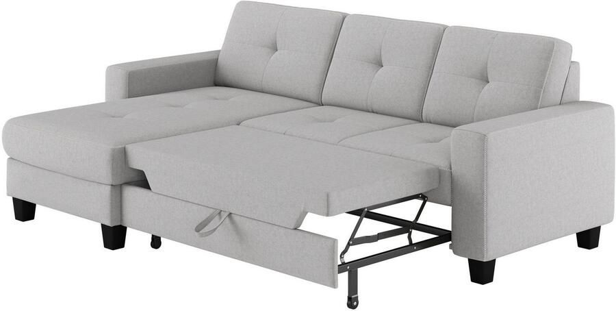 Places of Style Hoekbank Varese Kruisnaad in beige - Foto 3