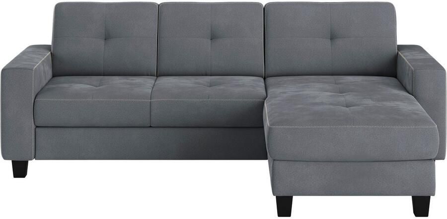 Places of Style Hoekbank Varese Kruisnaad in beige - Foto 4