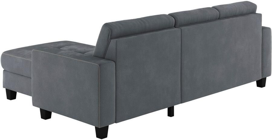 Places of Style Hoekbank Varese Kruisnaad in beige - Foto 2