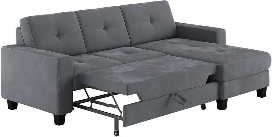 Places of Style Hoekbank Varese Kruisnaad in beige - Foto 3