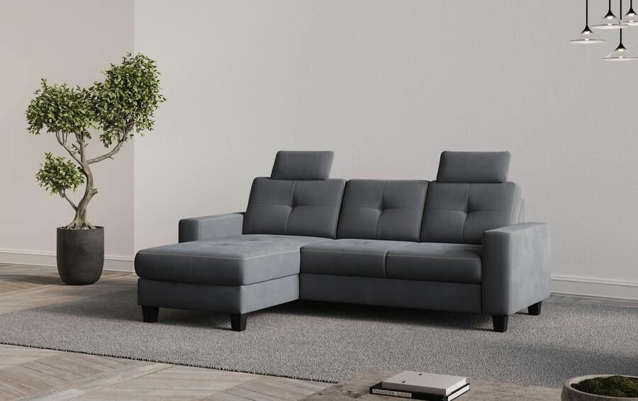 Places of Style Hoekbank Varese Kruisnaad in beige - Foto 6