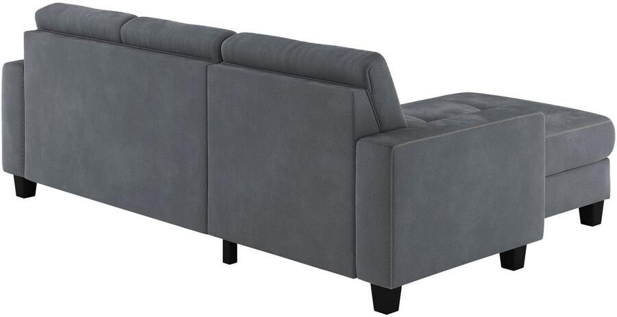 Places of Style Hoekbank Varese Kruisnaad in beige - Foto 2