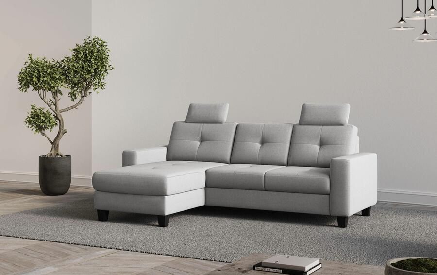 Places of Style Hoekbank Varese Kruisnaad in beige - Foto 6