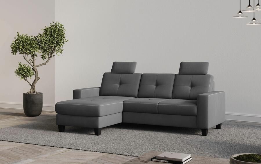 Places of Style Hoekbank Varese Kruisnaad in beige - Foto 5