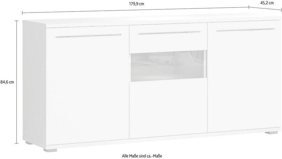 Places of Style Kast Piano Hoogglans UV gelakt soft-closefunctie - Foto 5