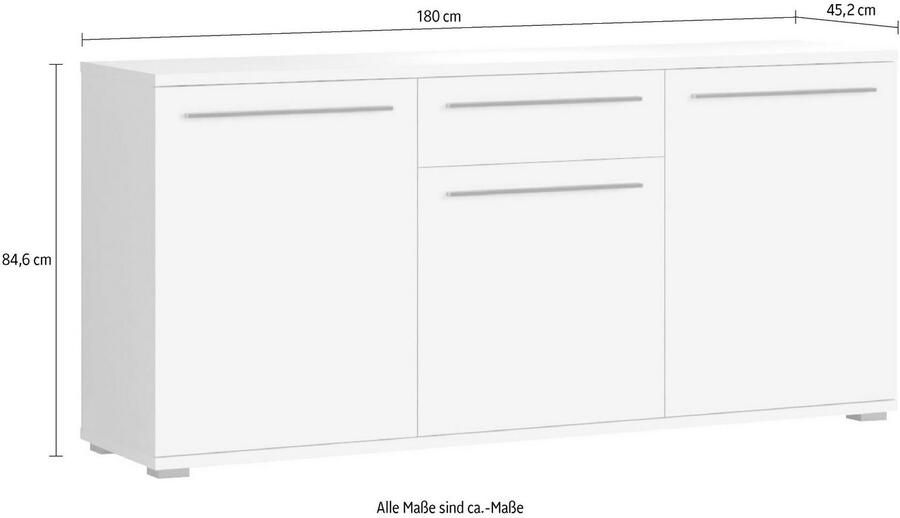Places of Style Kast Piano Hoogglans UV gelakt soft-closefunctie