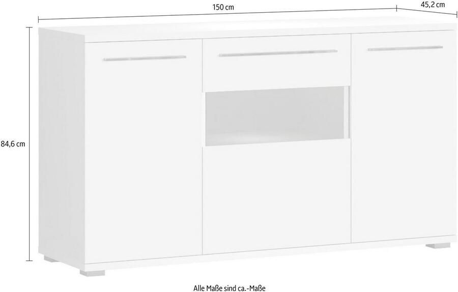 Places of Style Kast Piano Hoogglans UV gelakt soft-closefunctie - Foto 2