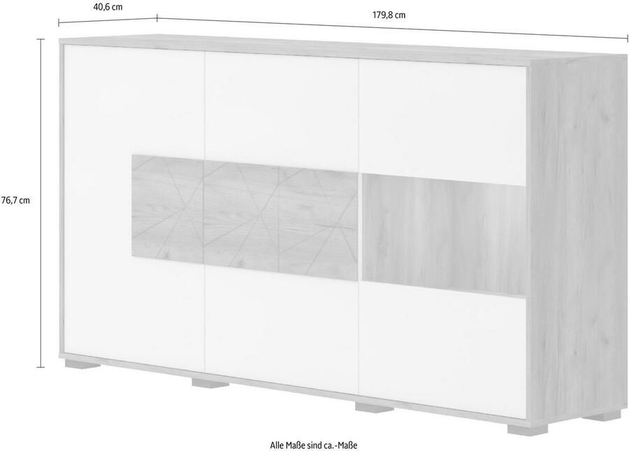 Places of Style Kast Stela met push-to-open en soft-closefunctie