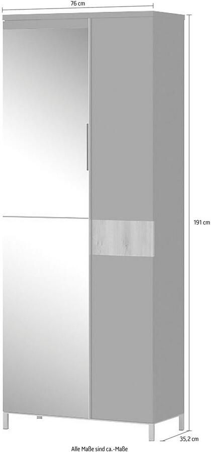 Places of Style Kledingkast Onyx UV gelakt met soft close-functie - Foto 2