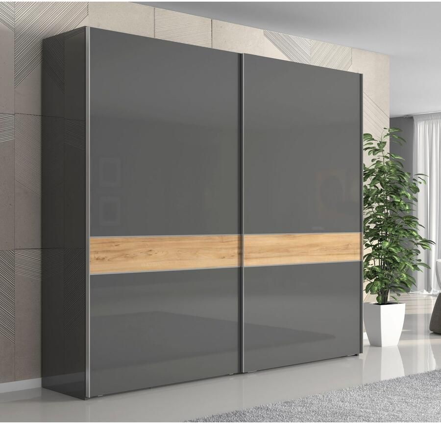 Places of Style Kledingkast Onyx Zweefdeurkast inclusief Interieur FSC-gecertificeerd - Foto 2