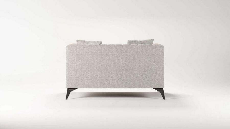 Places of Style Loveseat MATTHEW loungestoel afmetingen B D H: 130 86 74 cm incl. sierkussen fijne stiksels in de rug belastbaar tot 200kg - Foto 2
