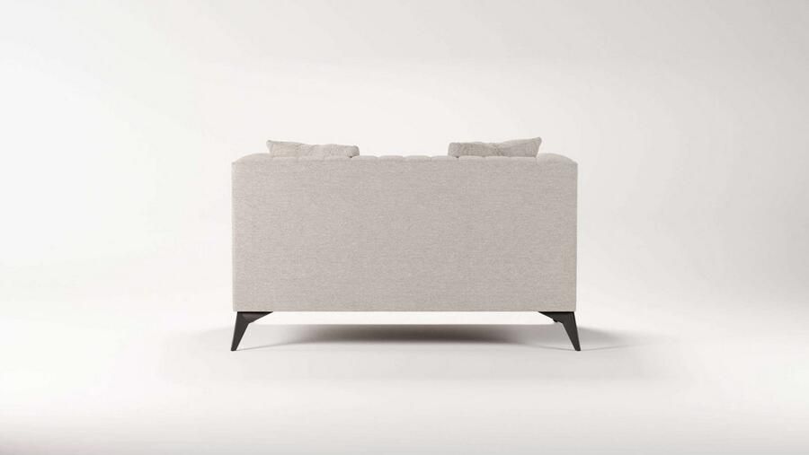 Places of Style Loveseat MATTHEW loungestoel afmetingen B D H: 130 86 74 cm incl. sierkussen fijne stiksels in de rug belastbaar tot 200kg - Foto 2