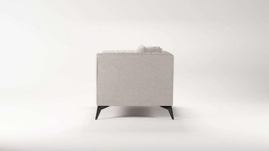 Places of Style Loveseat MATTHEW loungestoel afmetingen B D H: 130 86 74 cm incl. sierkussen fijne stiksels in de rug belastbaar tot 200kg - Foto 3