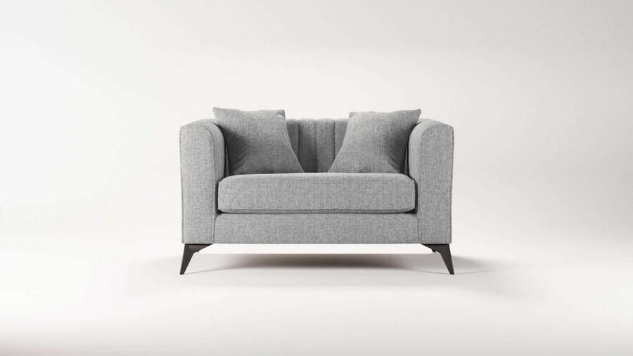Places of Style Loveseat MATTHEW loungestoel afmetingen B D H: 130 86 74 cm incl. sierkussen fijne stiksels in de rug belastbaar tot 200kg