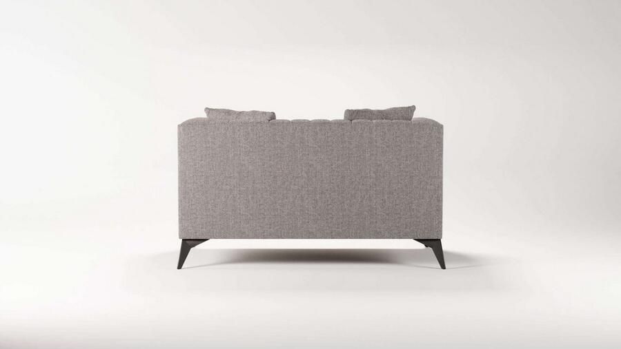 Places of Style Loveseat MATTHEW loungestoel afmetingen B D H: 130 86 74 cm incl. sierkussen fijne stiksels in de rug belastbaar tot 200kg - Foto 2