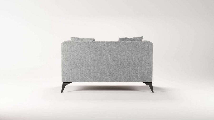 Places of Style Loveseat MATTHEW loungestoel afmetingen B D H: 130 86 74 cm incl. sierkussen fijne stiksels in de rug belastbaar tot 200kg - Foto 2