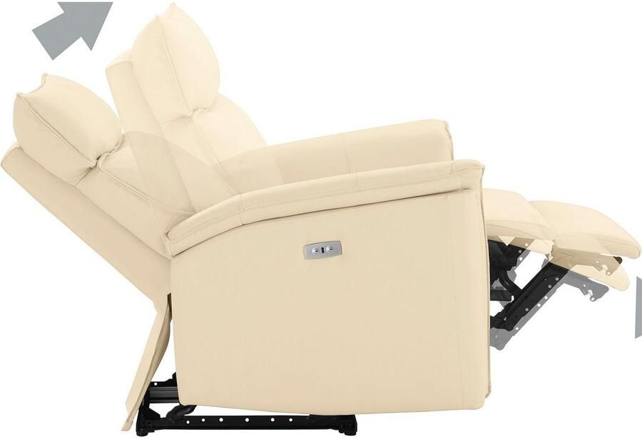 Places of Style Relaxfauteuil Zola TV-stoel met slaapfunctie stoel voor woonkamer met elektrische relaxfunctie en usb-aansluiting breedte 87 cm - Foto 6