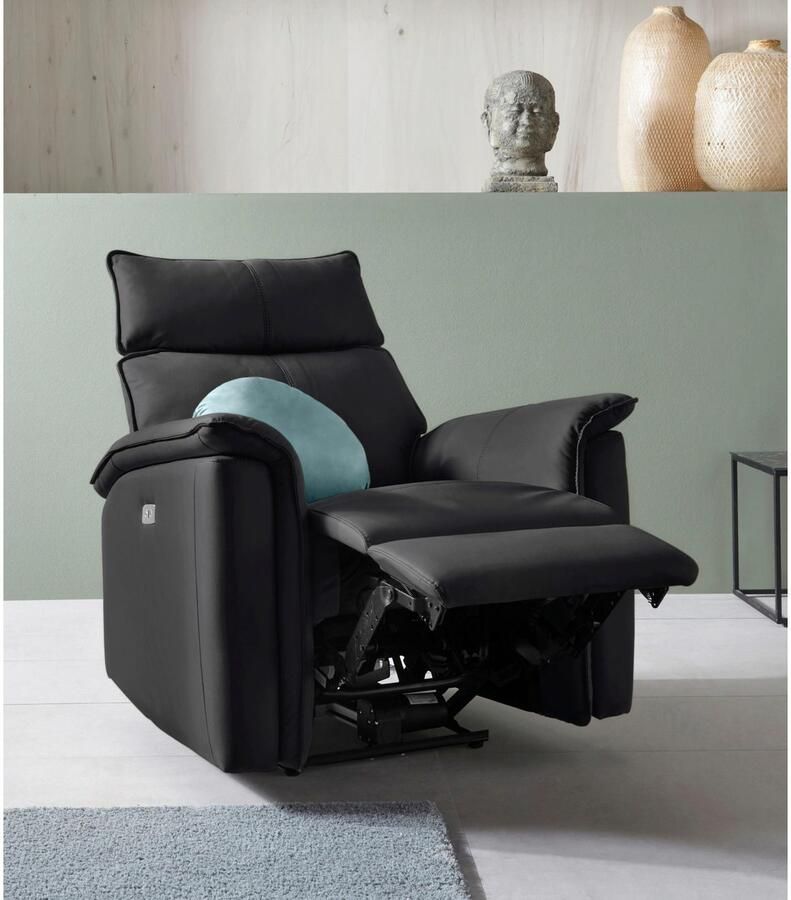 Places of Style Relaxfauteuil Zola TV-stoel met slaapfunctie stoel voor woonkamer met elektrische relaxfunctie en usb-aansluiting breedte 87 cm - Foto 3