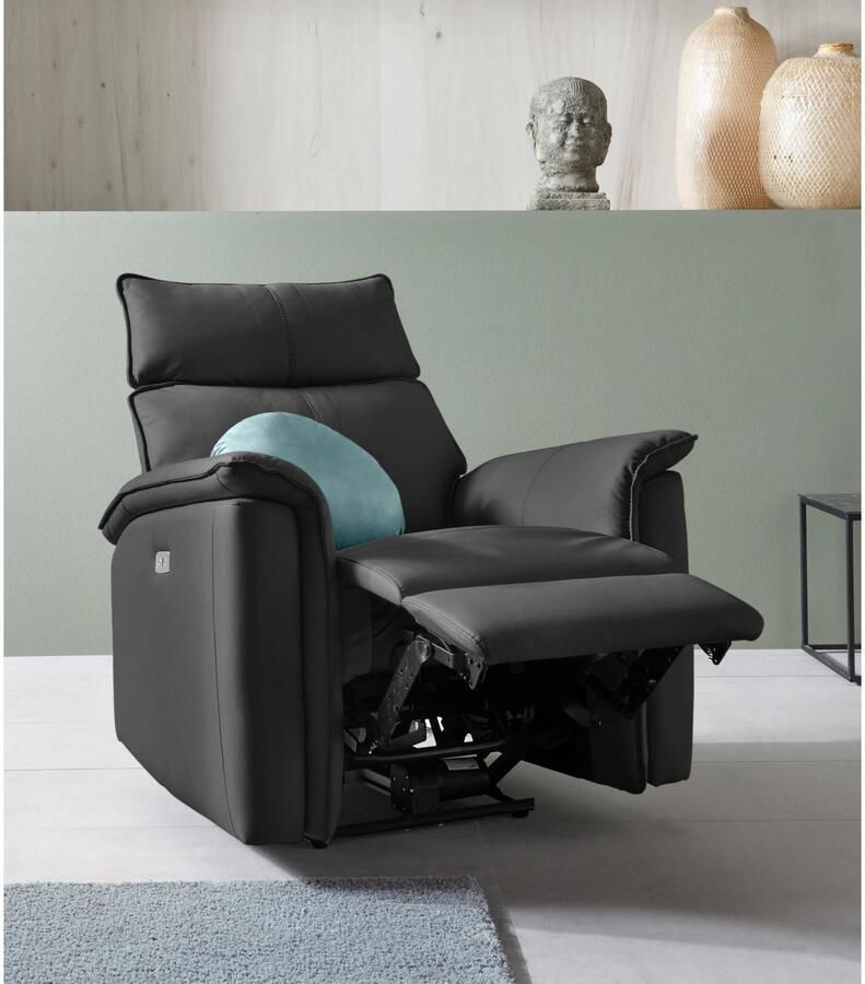 Places of Style Relaxfauteuil Zola TV-stoel met slaapfunctie stoel voor woonkamer met elektrische relaxfunctie en usb-aansluiting breedte 87 cm - Foto 3